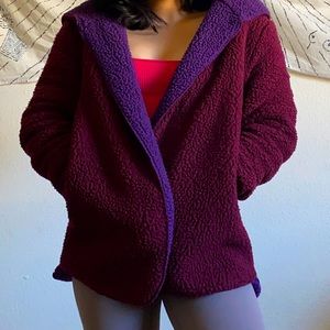 Urban Outfitters Reversible Hooded Teddy Jacket